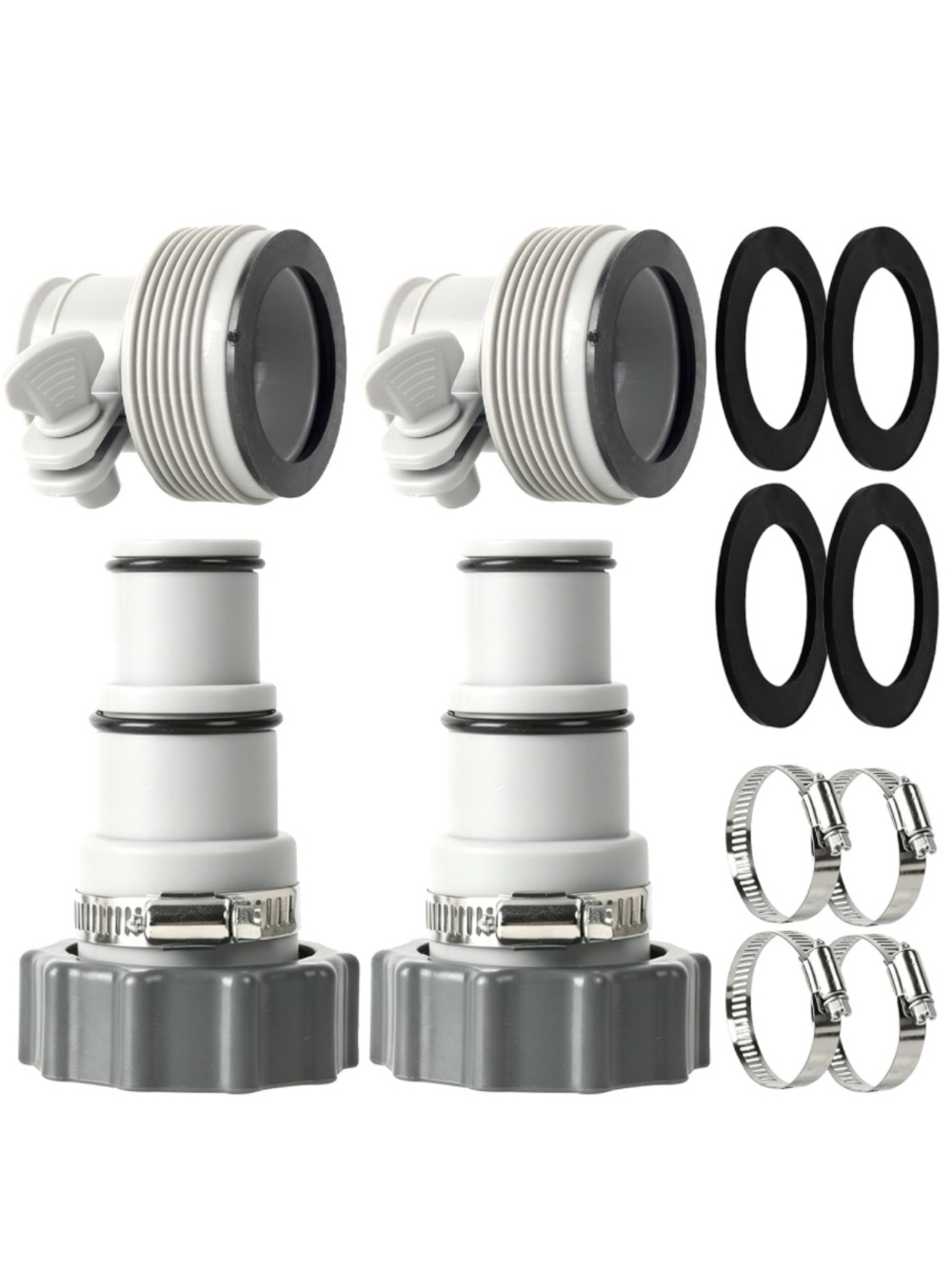 Pool Hose Adapter Kit for Intex Threaded Connection Pump Hoses
1.5" to 1.25"